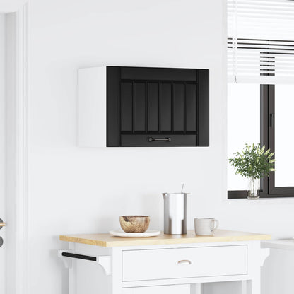 vidaXL Kitchen Wall Cabinet "Lucca" Black Engineered Wood