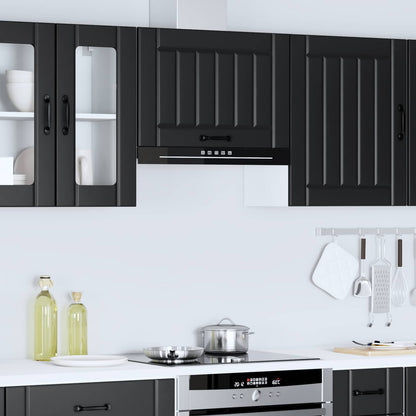 vidaXL Kitchen Wall Cabinet "Lucca" Black Engineered Wood