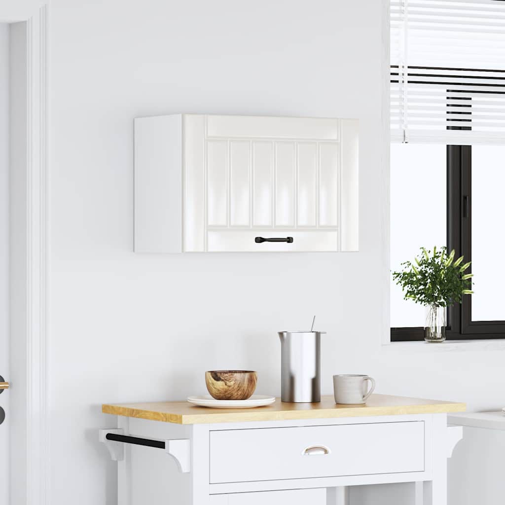 vidaXL Kitchen Wall Cabinet "Lucca" High Gloss White Engineered Wood