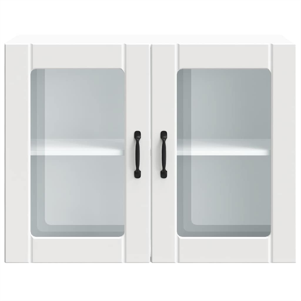 vidaXL Kitchen Wall Cabinet with Glass Door "Lucca" White Engineered Wood