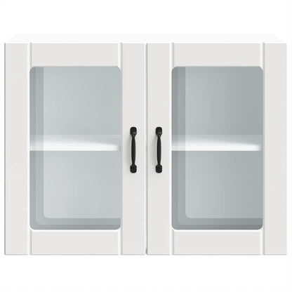 vidaXL Kitchen Wall Cabinet with Glass Door "Lucca" White Engineered Wood
