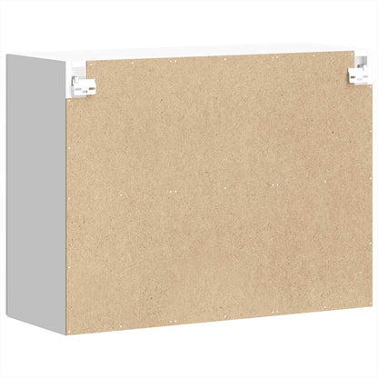 vidaXL Kitchen Wall Cabinet with Glass Door "Lucca" White Engineered Wood