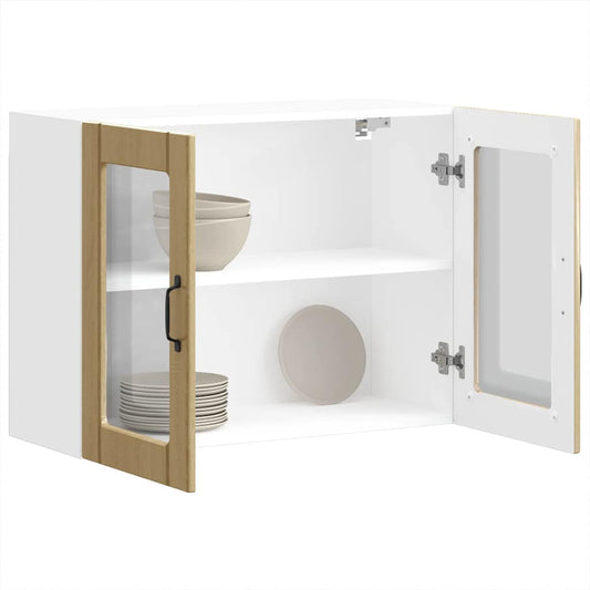vidaXL Kitchen Wall Cabinet with Glass Door "Lucca" Sonoma Oak Engineered Wood