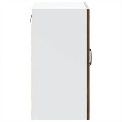 vidaXL Kitchen Wall Cabinet with Glass Door "Lucca" Smoked Oak Engineered Wood