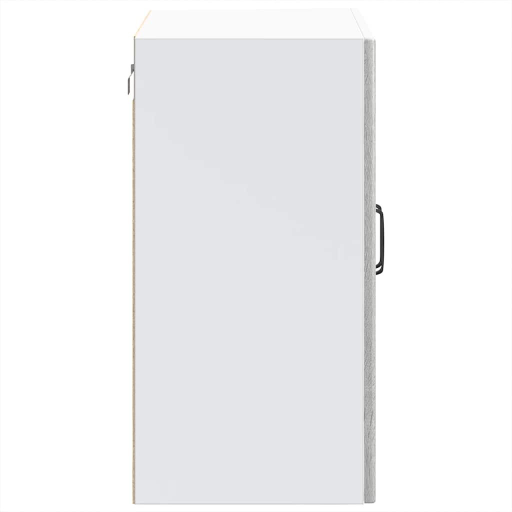 vidaXL Kitchen Wall Cabinet with Glass Door Lucca Grey Sonoma Engineered Wood