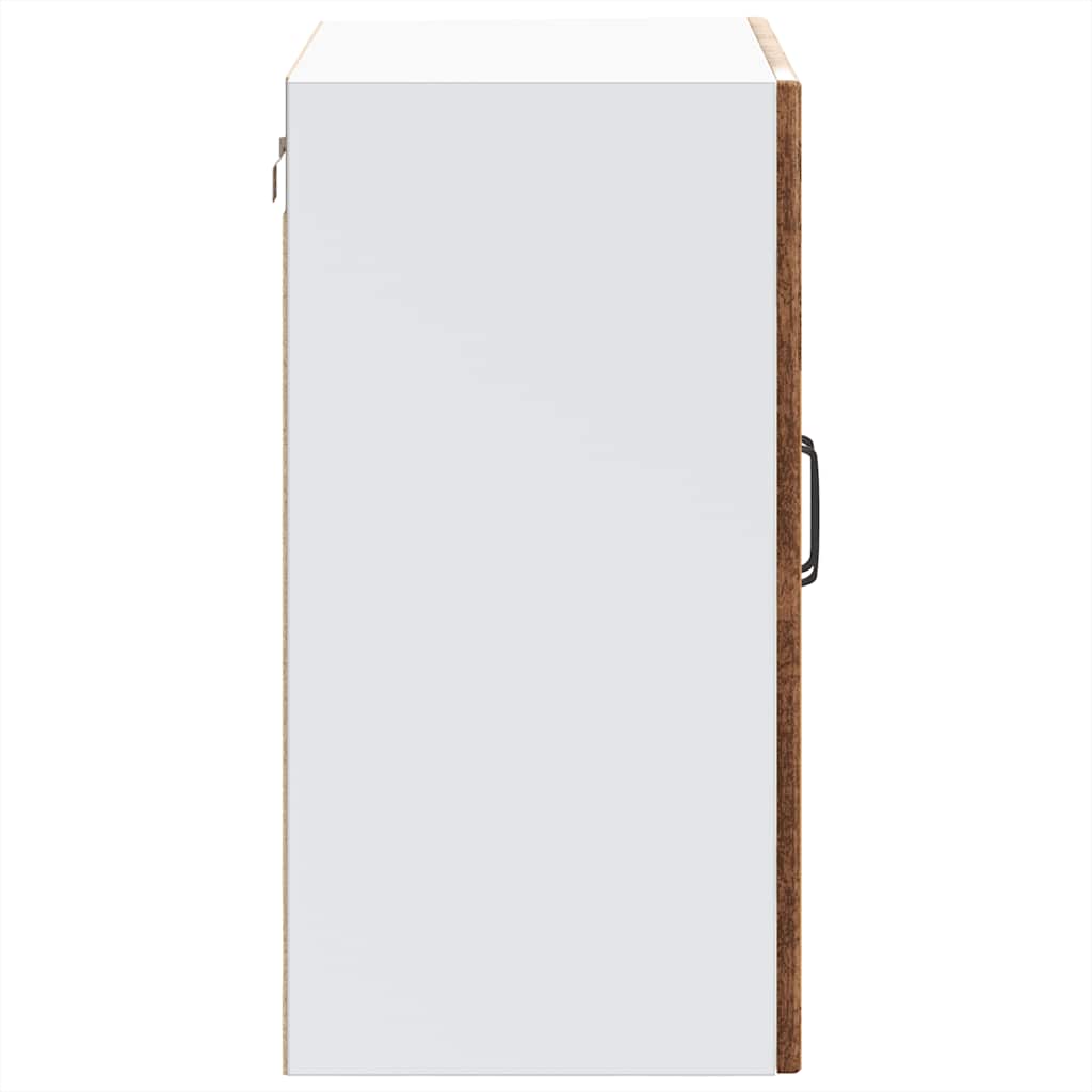vidaXL Kitchen Wall Cabinet with Glass Door Lucca Old Wood Engineered Wood
