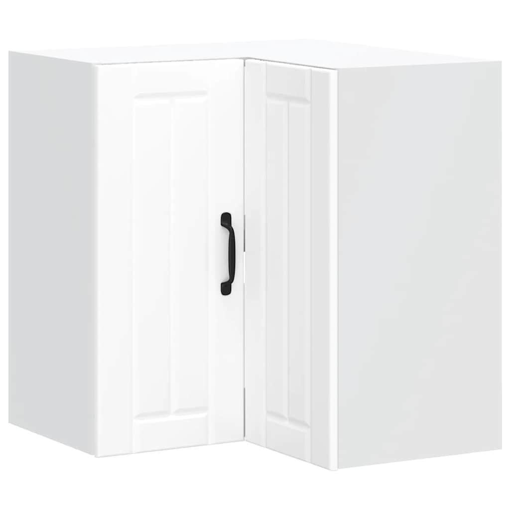 vidaXL Kitchen Wall Corner Cabinet Lucca White Engineered Wood