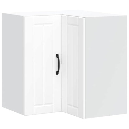 vidaXL Kitchen Wall Corner Cabinet "Lucca" White Engineered Wood