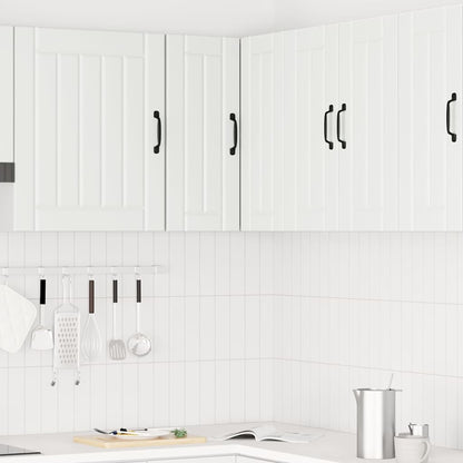 vidaXL Kitchen Wall Corner Cabinet Lucca White Engineered Wood