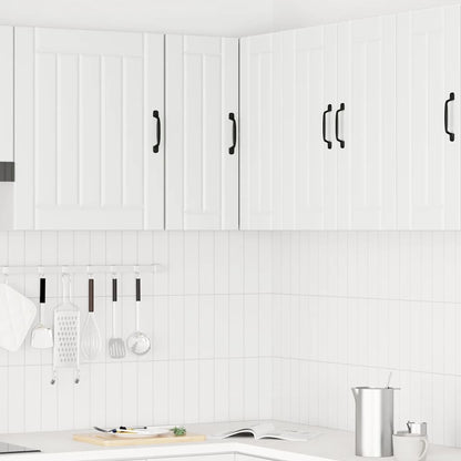vidaXL Kitchen Wall Corner Cabinet "Lucca" White Engineered Wood