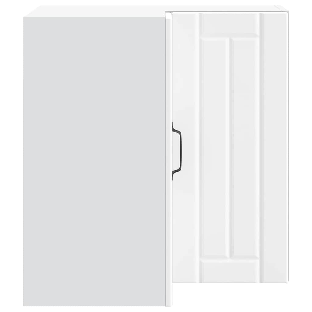 vidaXL Kitchen Wall Corner Cabinet "Lucca" White Engineered Wood