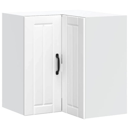 vidaXL Kitchen Wall Corner Cabinet "Lucca" White Engineered Wood