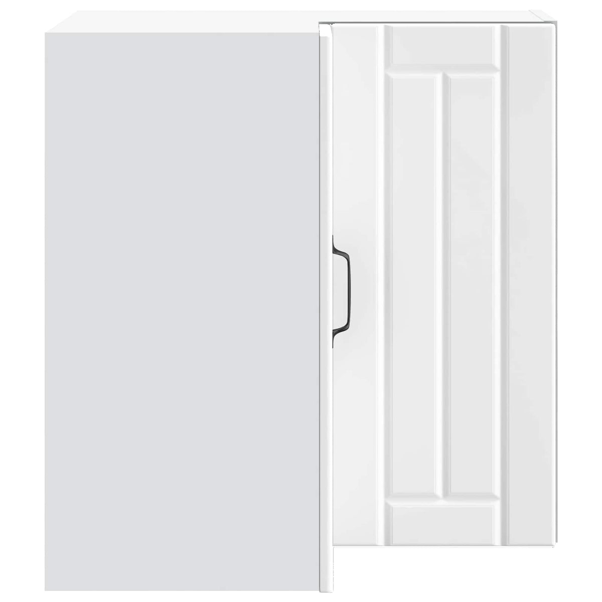vidaXL Kitchen Wall Corner Cabinet "Lucca" White Engineered Wood