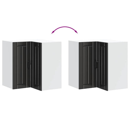 vidaXL Kitchen Wall Corner Cabinet "Lucca" Black Engineered Wood