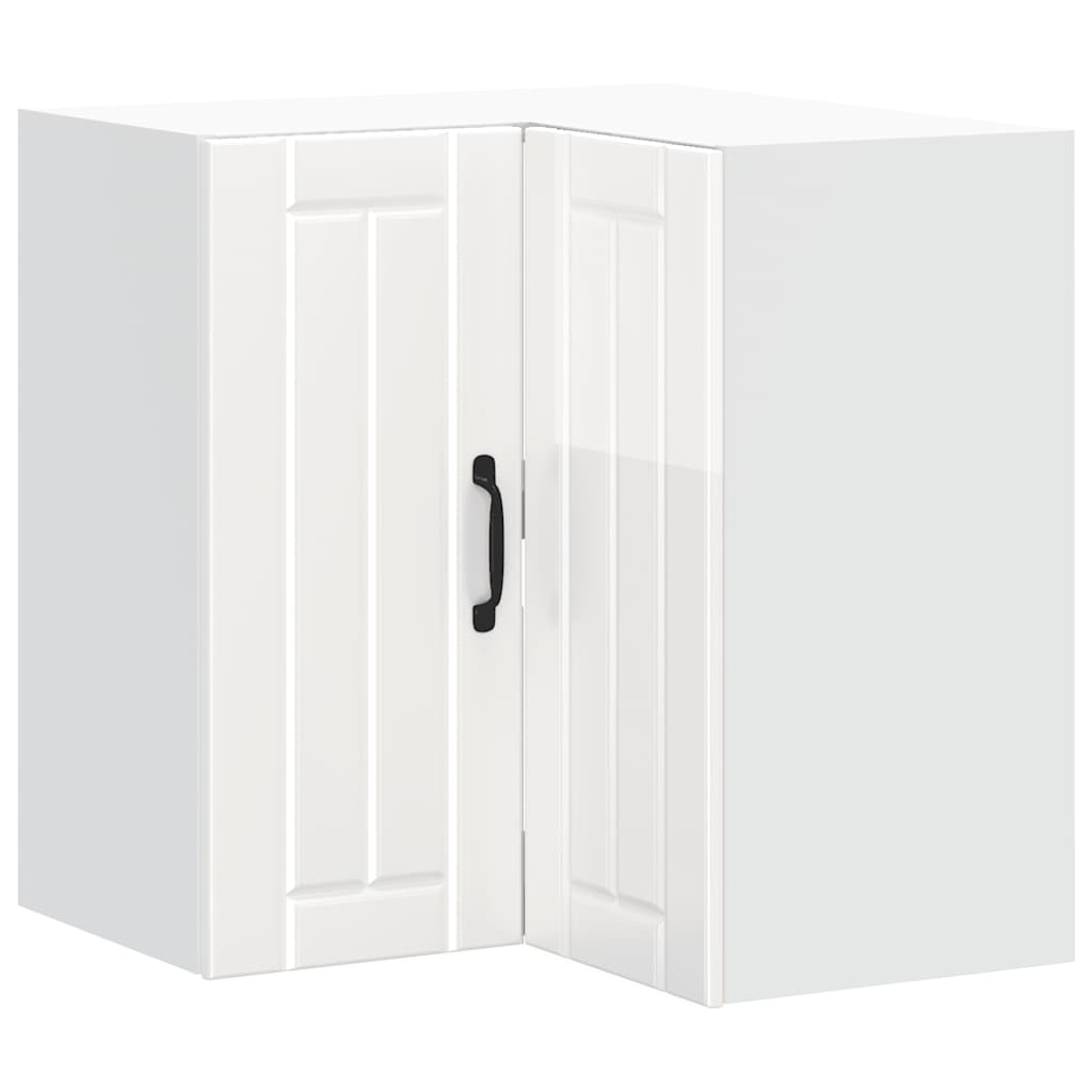 vidaXL Kitchen Wall Corner Cabinet "Lucca" High Gloss White