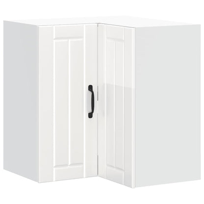 vidaXL Kitchen Wall Corner Cabinet "Lucca" High Gloss White