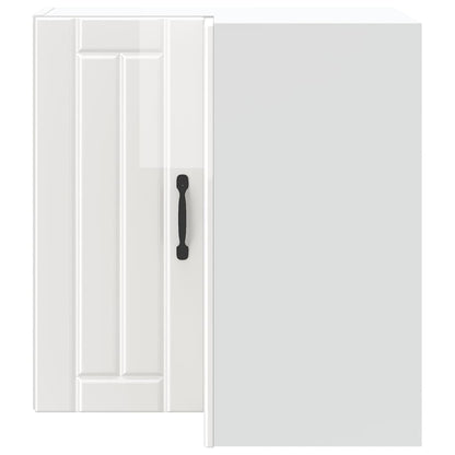 vidaXL Kitchen Wall Corner Cabinet Lucca High Gloss White Engineered Wood