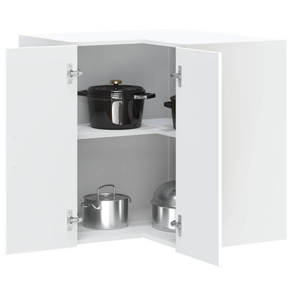 vidaXL Kitchen Wall Corner Cabinet "Lucca" High Gloss White