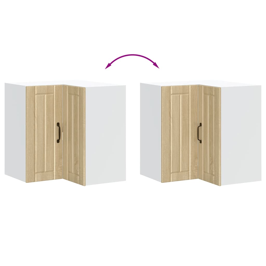 vidaXL Kitchen Wall Corner Cabinet "Lucca" Sonoma Oak Engineered Wood