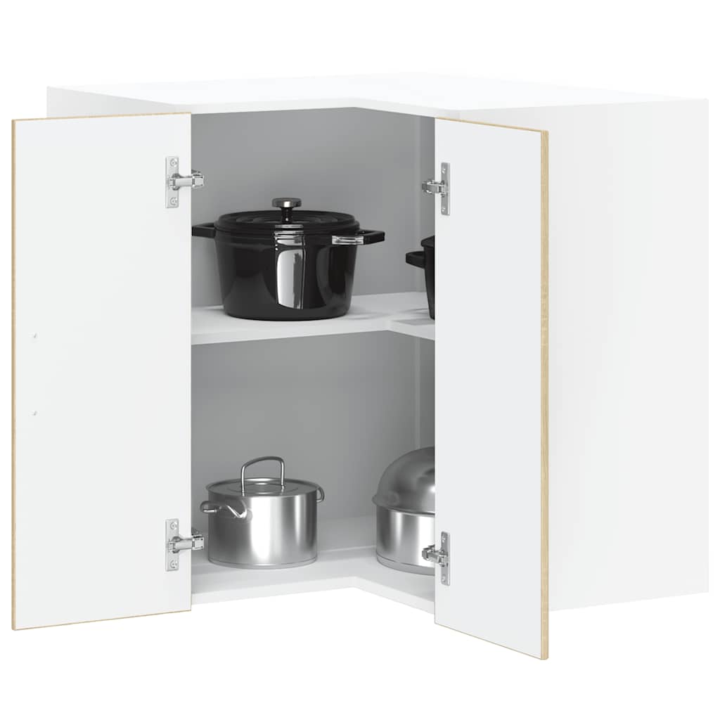 vidaXL Kitchen Wall Corner Cabinet "Lucca" Sonoma Oak Engineered Wood