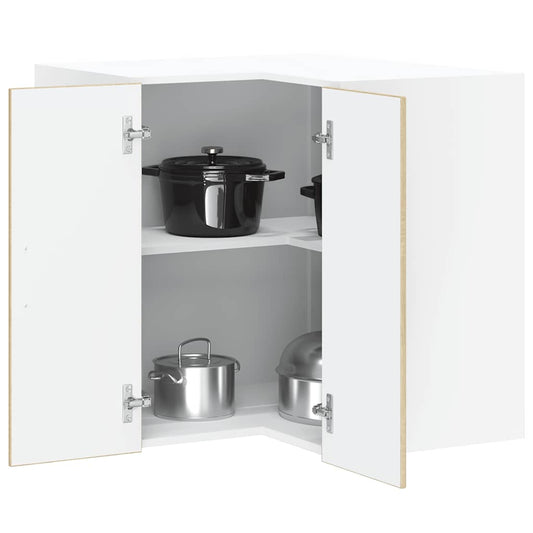 vidaXL Kitchen Wall Corner Cabinet "Lucca" Sonoma Oak Engineered Wood