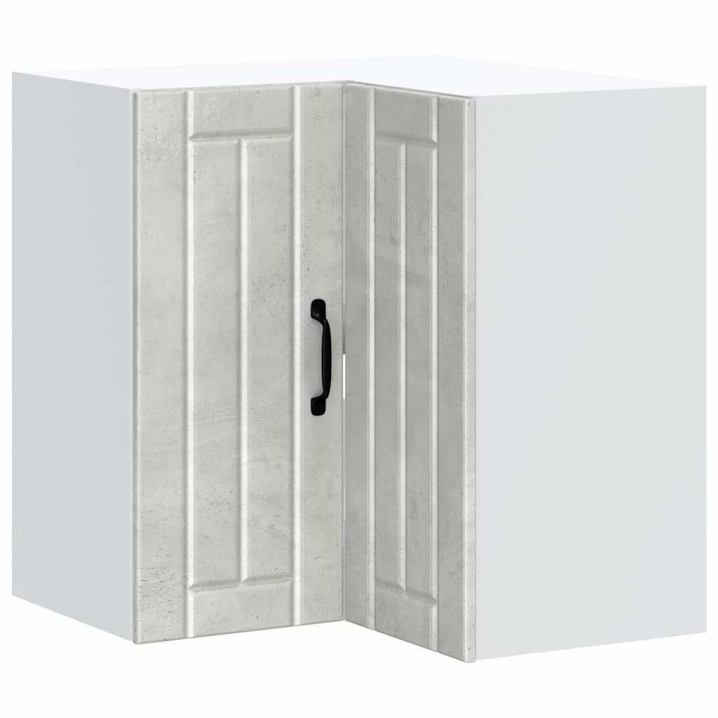 vidaXL Kitchen Wall Corner Cabinet "Lucca" Concrete Grey Engineered Wood