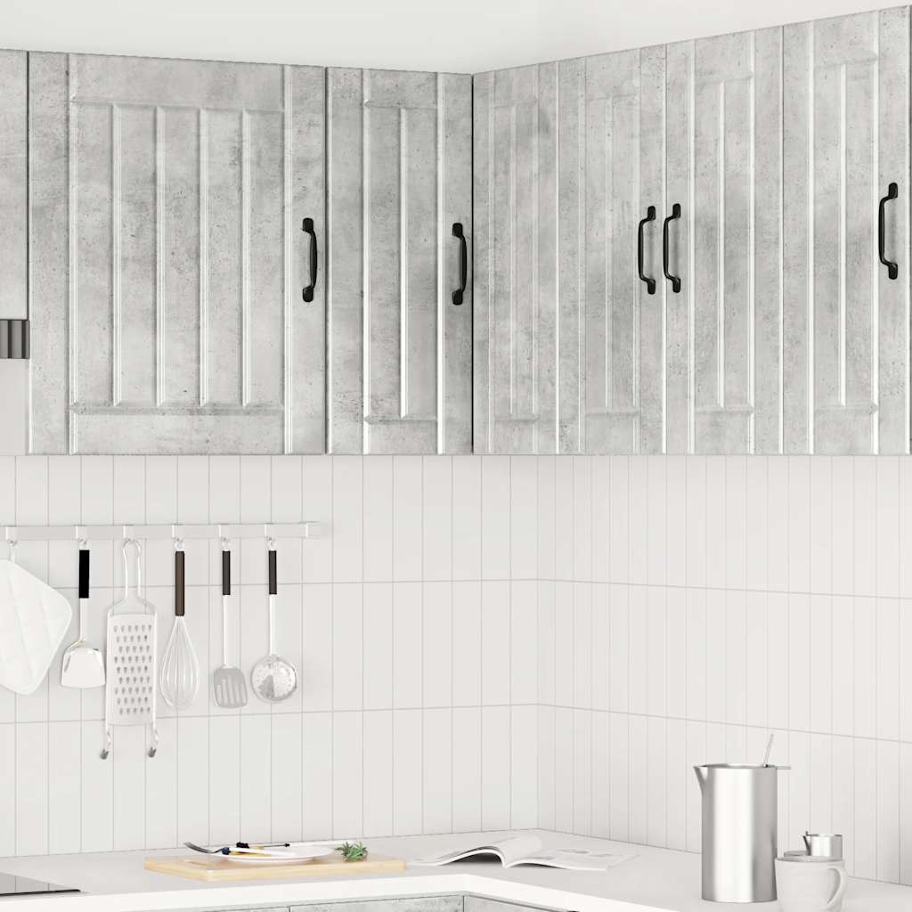 vidaXL Kitchen Wall Corner Cabinet "Lucca" Concrete Grey Engineered Wood