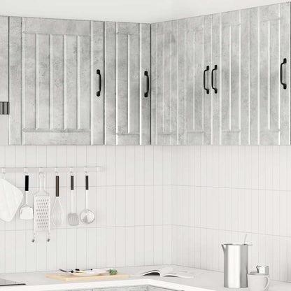 vidaXL Kitchen Wall Corner Cabinet "Lucca" Concrete Grey Engineered Wood