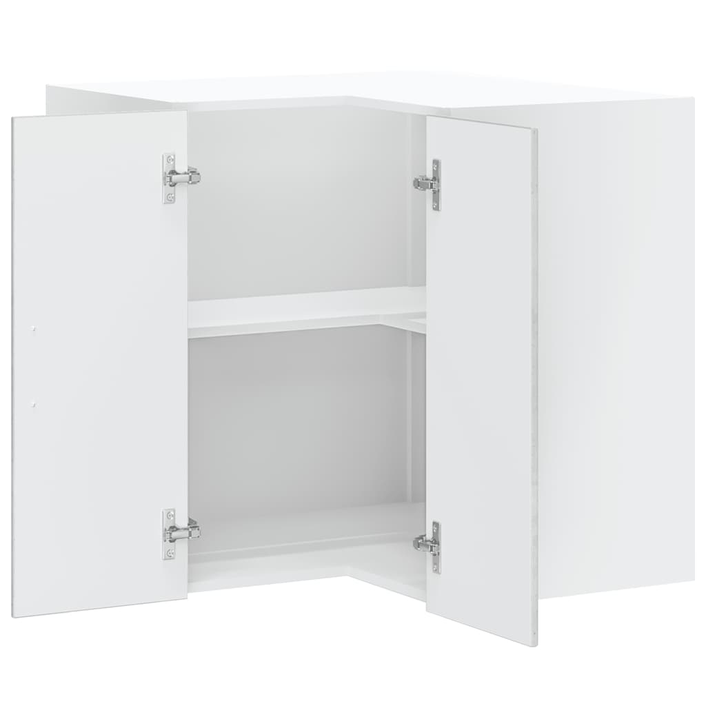 vidaXL Kitchen Wall Corner Cabinet "Lucca" Concrete Grey Engineered Wood