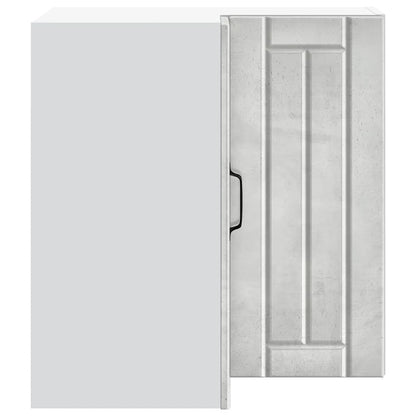 vidaXL Kitchen Wall Corner Cabinet "Lucca" Concrete Grey Engineered Wood