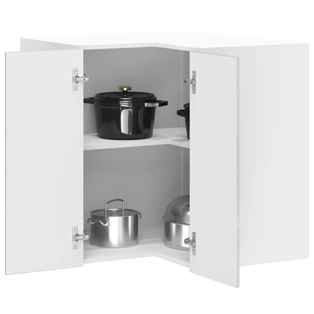 vidaXL Kitchen Wall Corner Cabinet "Lucca" Concrete Grey Engineered Wood