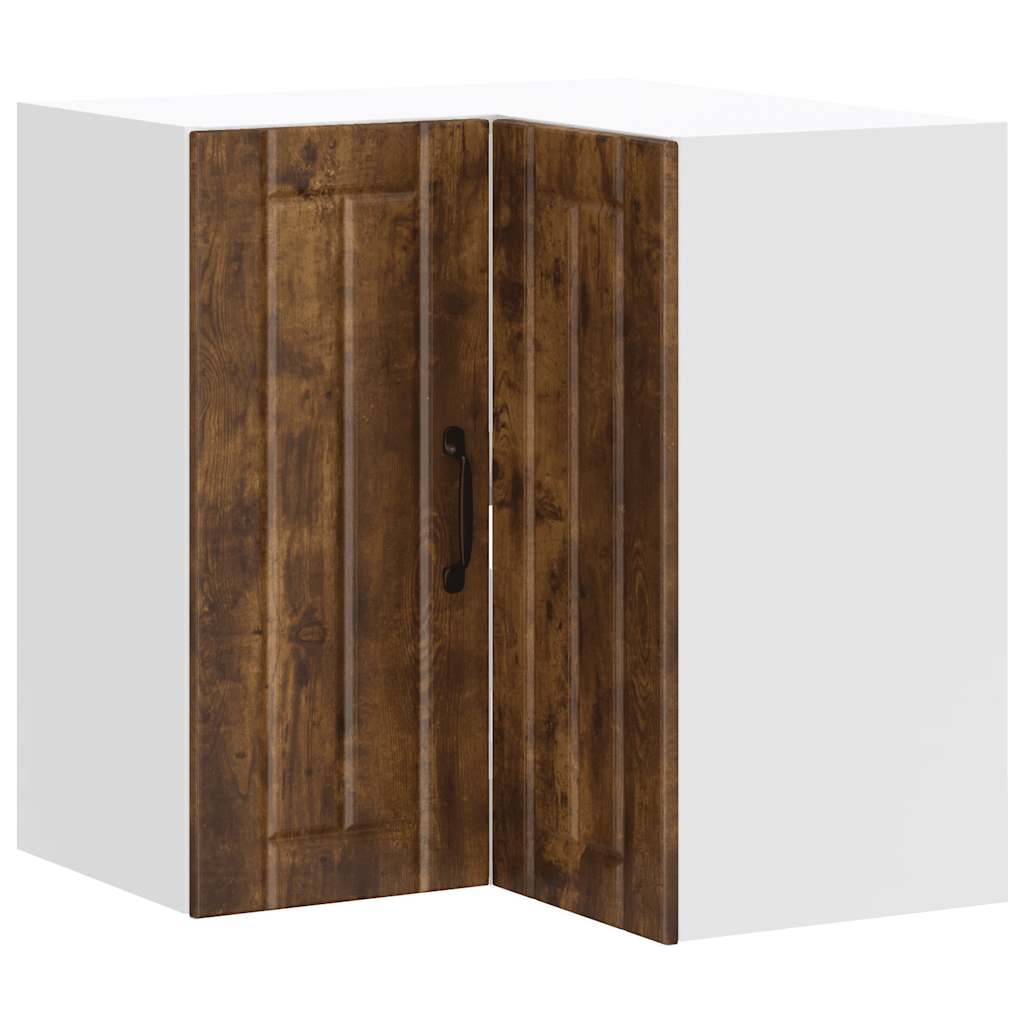 vidaXL Kitchen Wall Corner Cabinet "Lucca" Smoked Oak Engineered Wood