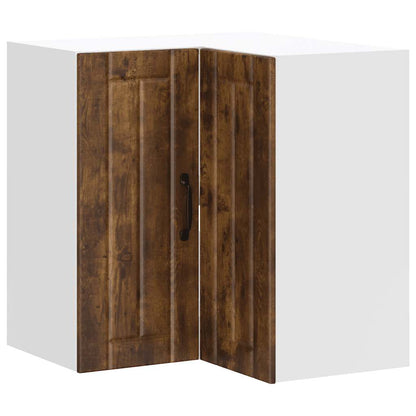 vidaXL Kitchen Wall Corner Cabinet "Lucca" Smoked Oak Engineered Wood