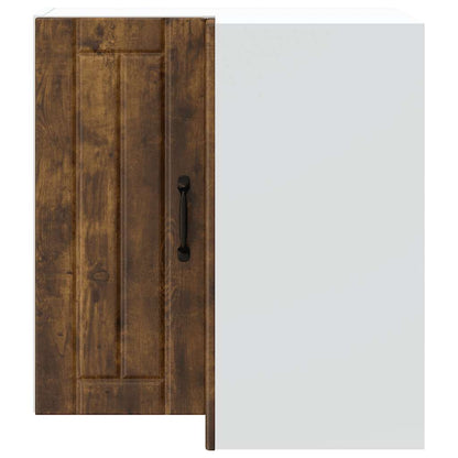 vidaXL Kitchen Wall Corner Cabinet "Lucca" Smoked Oak Engineered Wood