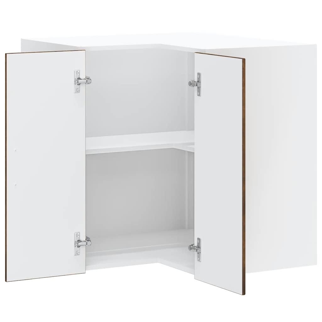 vidaXL Kitchen Wall Corner Cabinet "Lucca" Smoked Oak Engineered Wood
