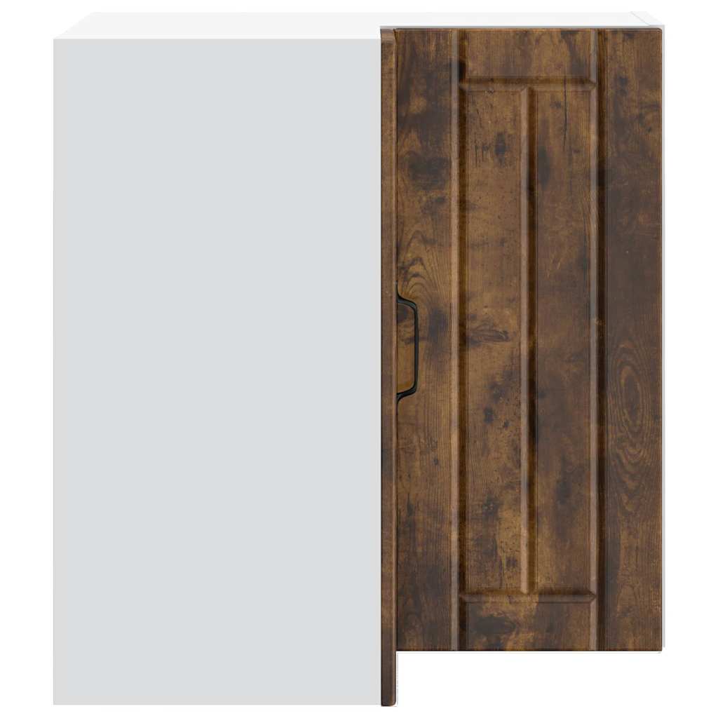 vidaXL Kitchen Wall Corner Cabinet "Lucca" Smoked Oak Engineered Wood