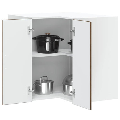 vidaXL Kitchen Wall Corner Cabinet "Lucca" Smoked Oak Engineered Wood