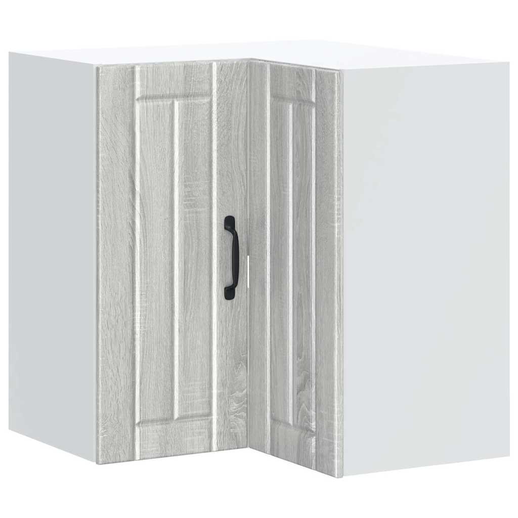 vidaXL Kitchen Wall Corner Cabinet "Lucca" Grey Sonoma Engineered Wood