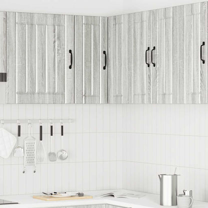 vidaXL Kitchen Wall Corner Cabinet Lucca Grey Sonoma Engineered Wood