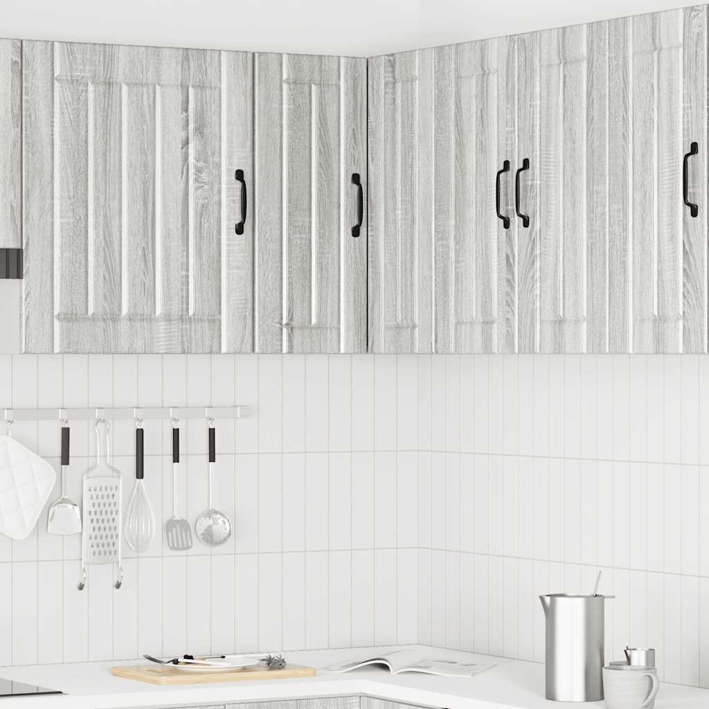 vidaXL Kitchen Wall Corner Cabinet "Lucca" Grey Sonoma Engineered Wood