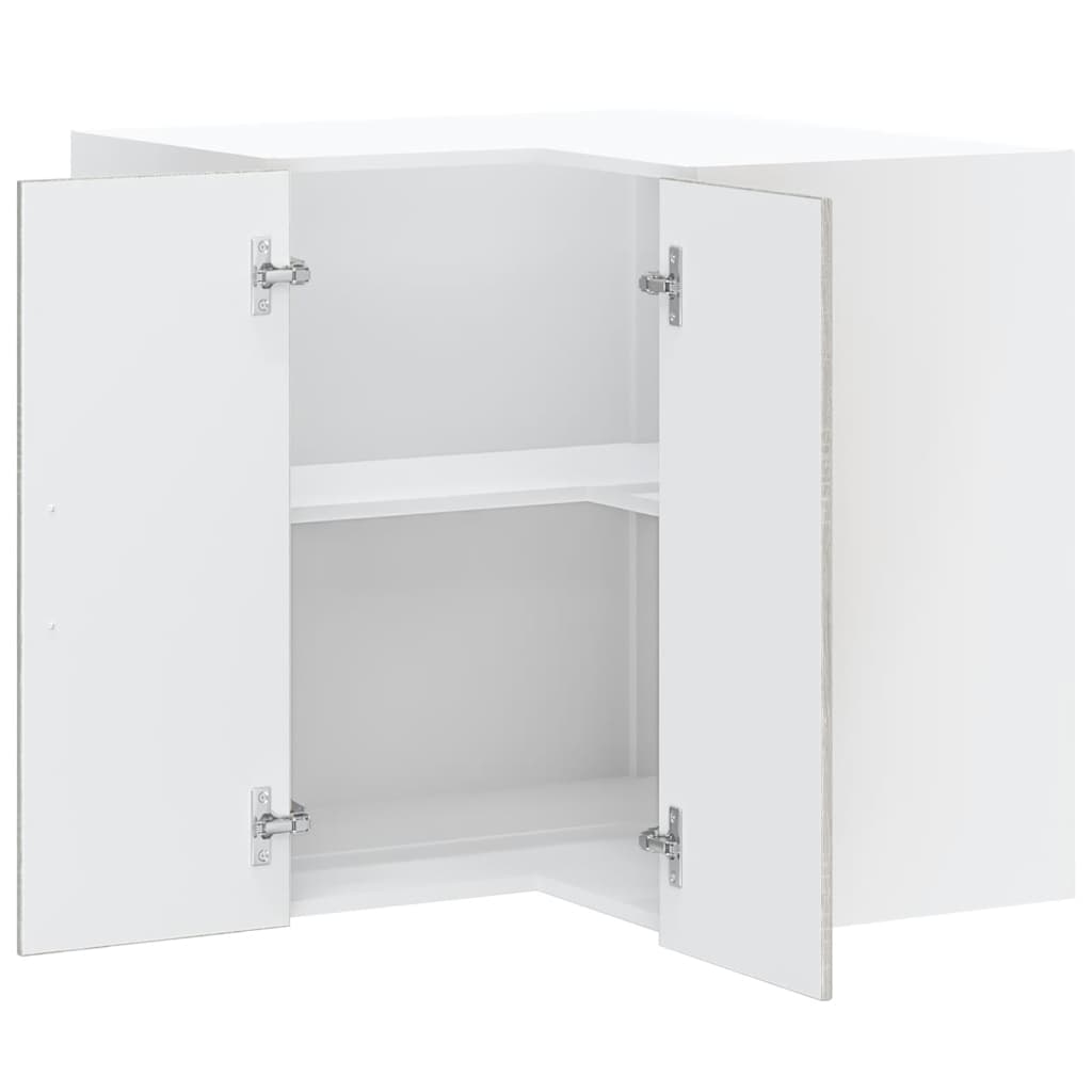 vidaXL Kitchen Wall Corner Cabinet Lucca Grey Sonoma Engineered Wood