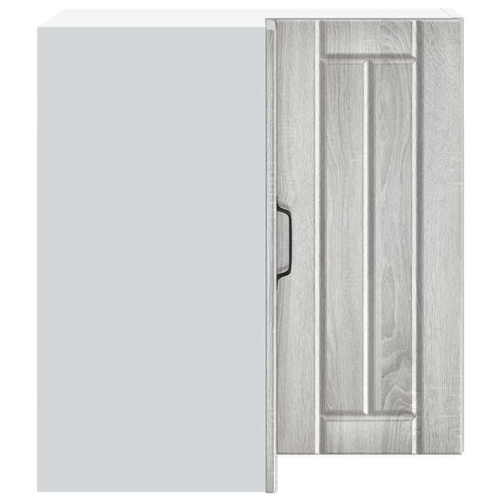 vidaXL Kitchen Wall Corner Cabinet "Lucca" Grey Sonoma Engineered Wood