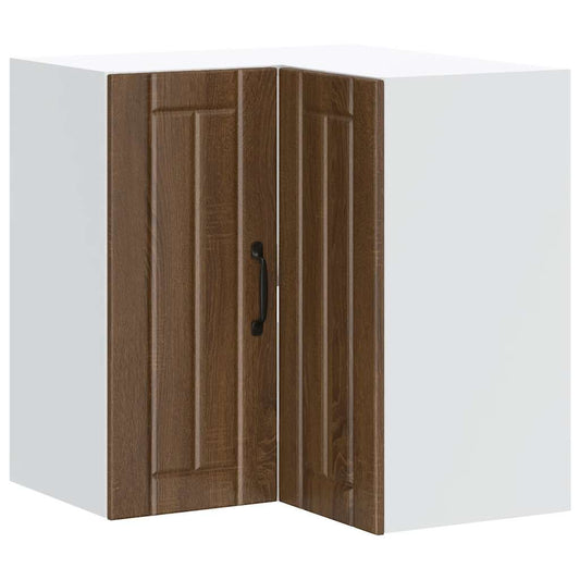 vidaXL Kitchen Wall Corner Cabinet "Lucca" Brown Oak Engineered Wood