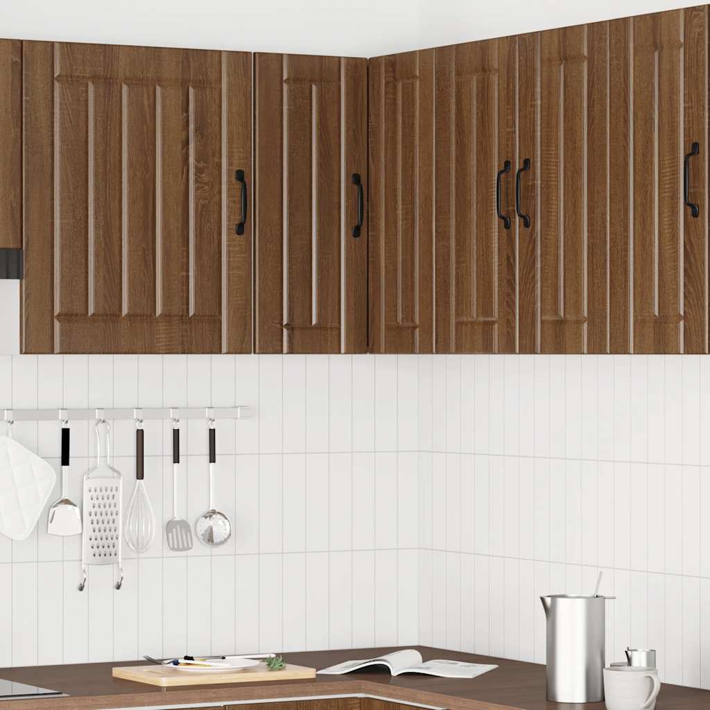 vidaXL Kitchen Wall Corner Cabinet "Lucca" Brown Oak Engineered Wood