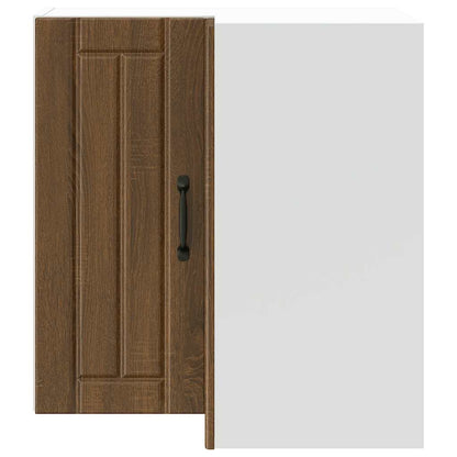 vidaXL Kitchen Wall Corner Cabinet "Lucca" Brown Oak Engineered Wood