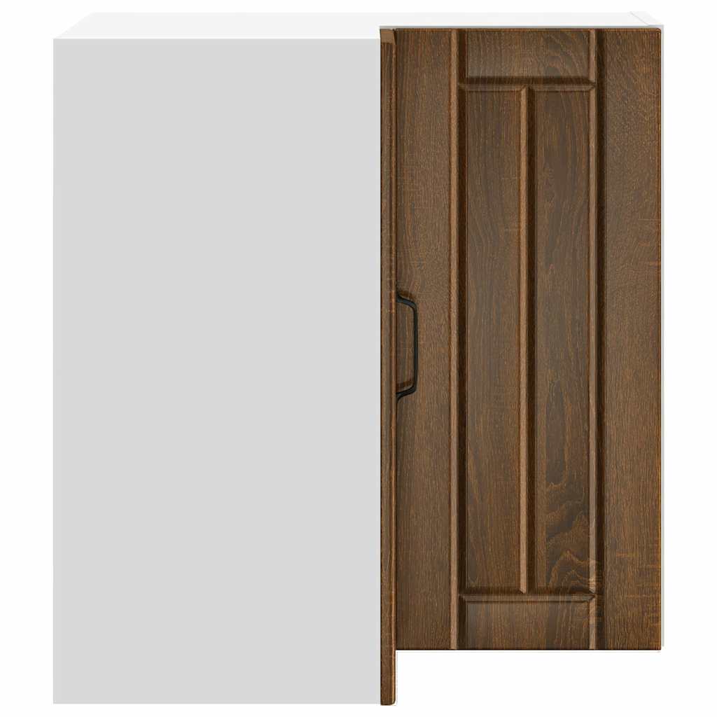 vidaXL Kitchen Wall Corner Cabinet "Lucca" Brown Oak Engineered Wood