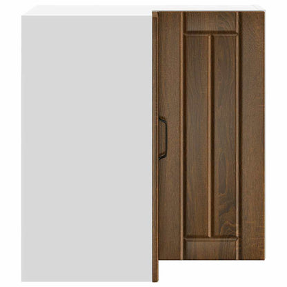 vidaXL Kitchen Wall Corner Cabinet "Lucca" Brown Oak Engineered Wood