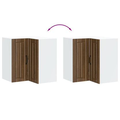 vidaXL Kitchen Wall Corner Cabinet "Lucca" Brown Oak Engineered Wood
