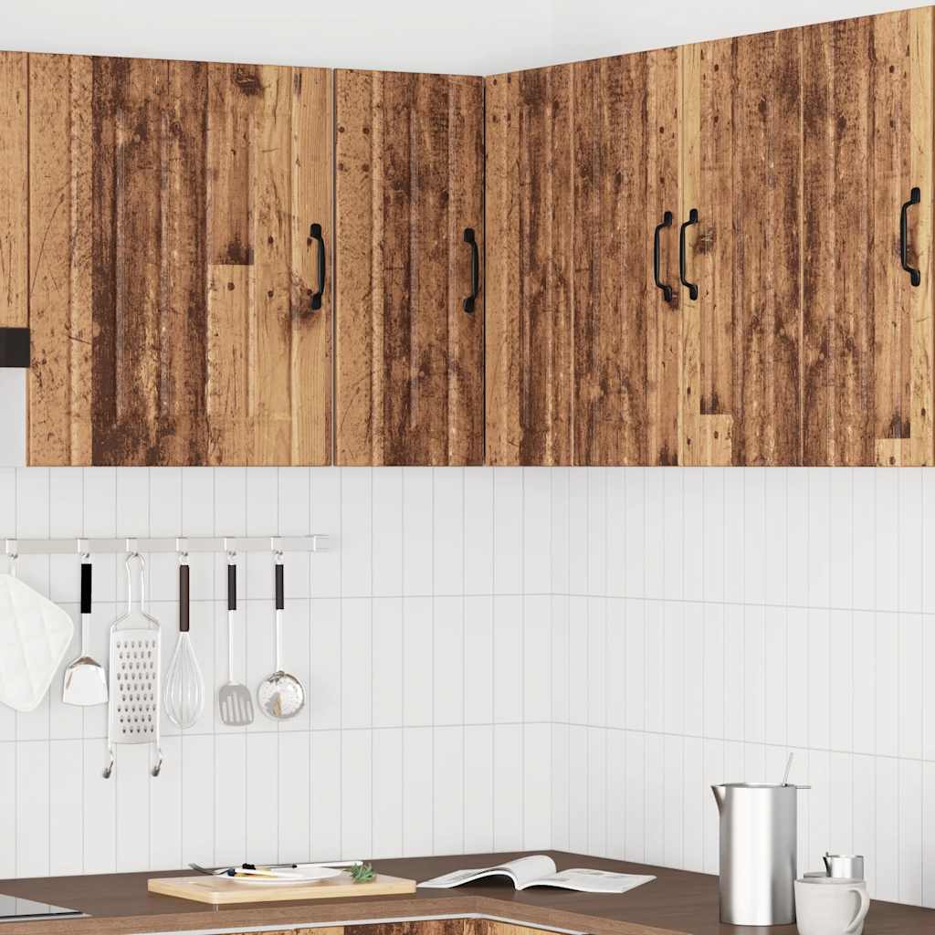 vidaXL Kitchen Wall Corner Cabinet "Lucca" Old Wood Engineered Wood