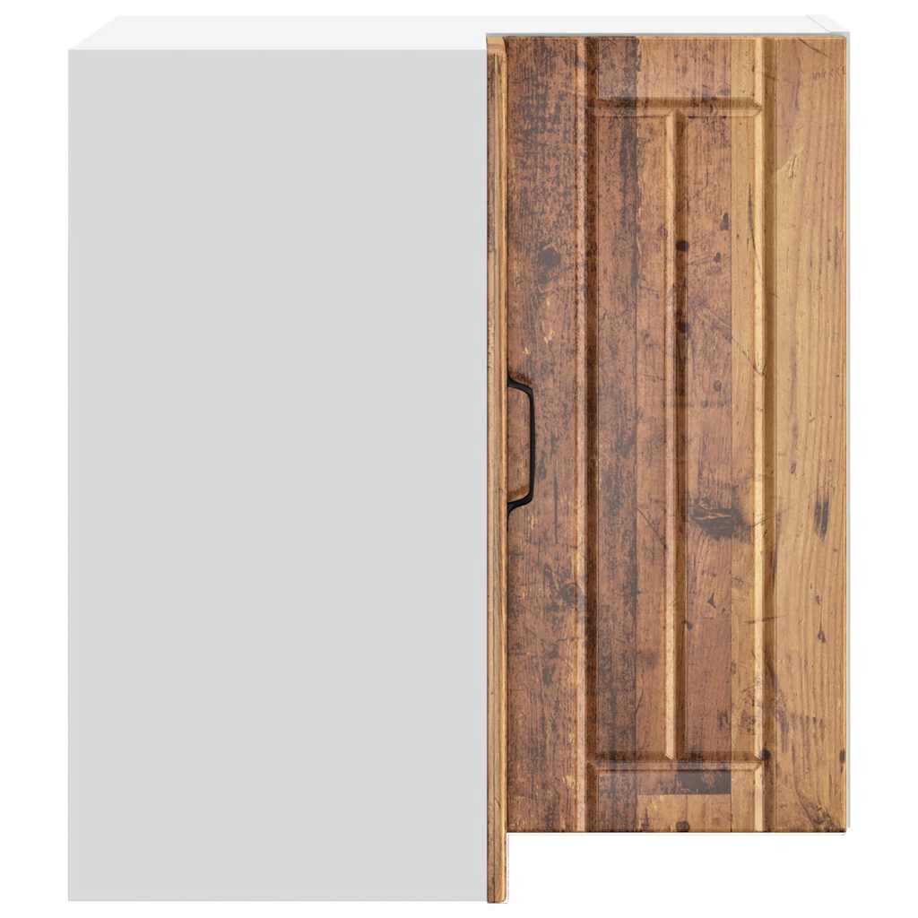 vidaXL Kitchen Wall Corner Cabinet "Lucca" Old Wood Engineered Wood